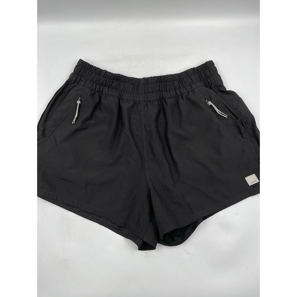Vuori Women’s “Dash” Black Athletic Running Shorts Zip Pockets Size Small NWOT